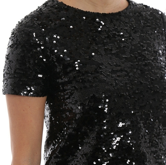Michael Kors Black Sequin Short Top - Picture 5 of 8